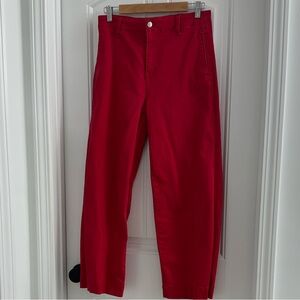 Crown and Ivy Women’s Red Wide Legged Cropped Pants (sz4)